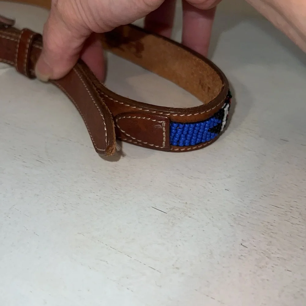 Vintage Justin Western beaded ladies belt size 28
